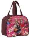 Strong Life Polyester Tiffin Picnic Work School Office Lunch Bag For Kids With Bottle Holder (Purple)