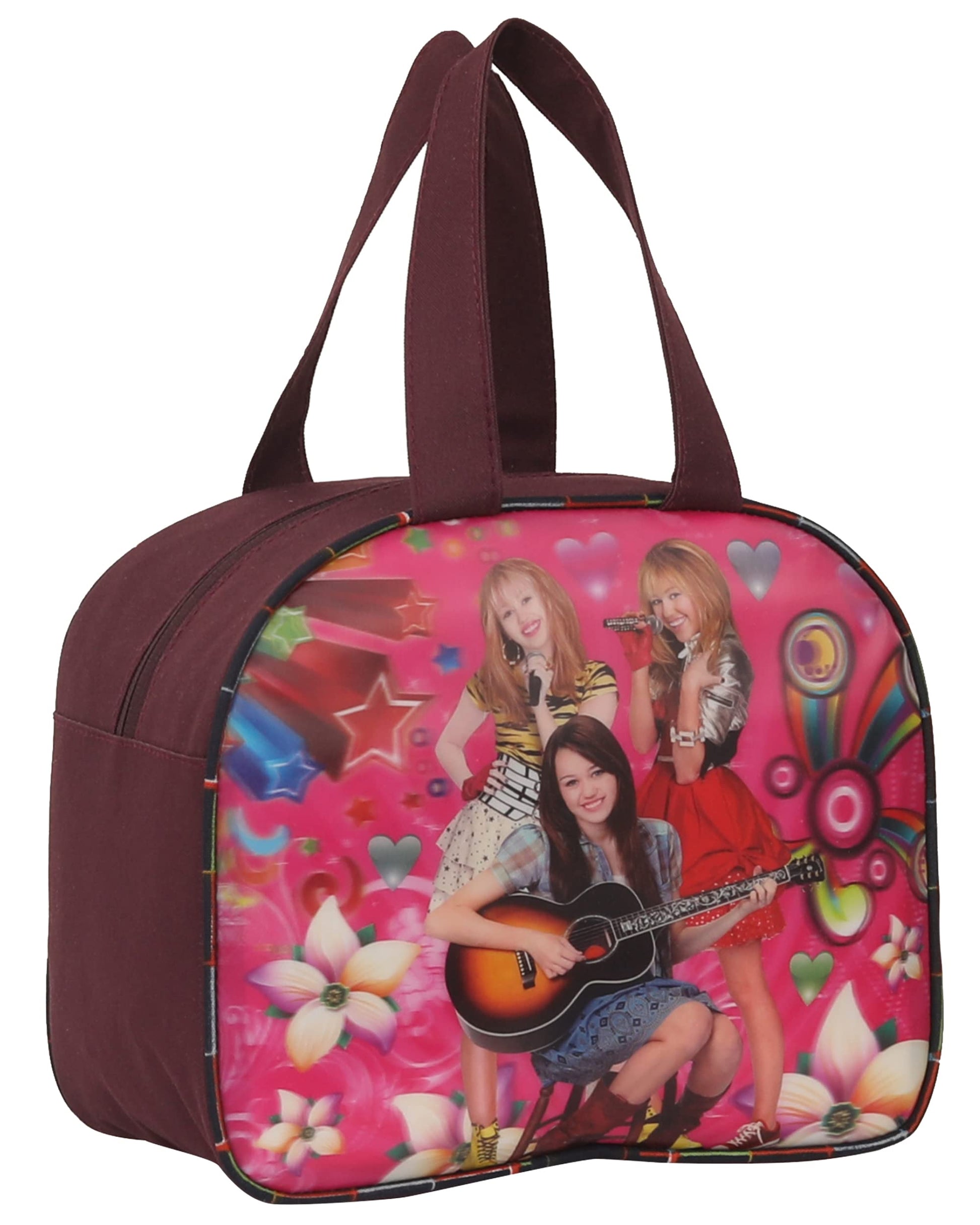 Strong Life Polyester Tiffin Picnic Work School Office Lunch Bag For Kids With Bottle Holder (Purple)