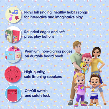 [10Btn] Bebefinn Healthy Habits Songs Sound Book | Pinkfong Baby Shark Musical Toy For Toddlers 1-3 | Educational Sound Book With Nursery Rhymes | Perfect Birthday