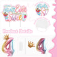Juyrle Four Ever Sweet Birthday Decorations Girl- Ice Cream Birthday Party Decorations With Donut Banner Ice Cream Cake Toppers 4Th Foil Balloon Arch For 4 Year Old Macaron Birthday Party Supplies