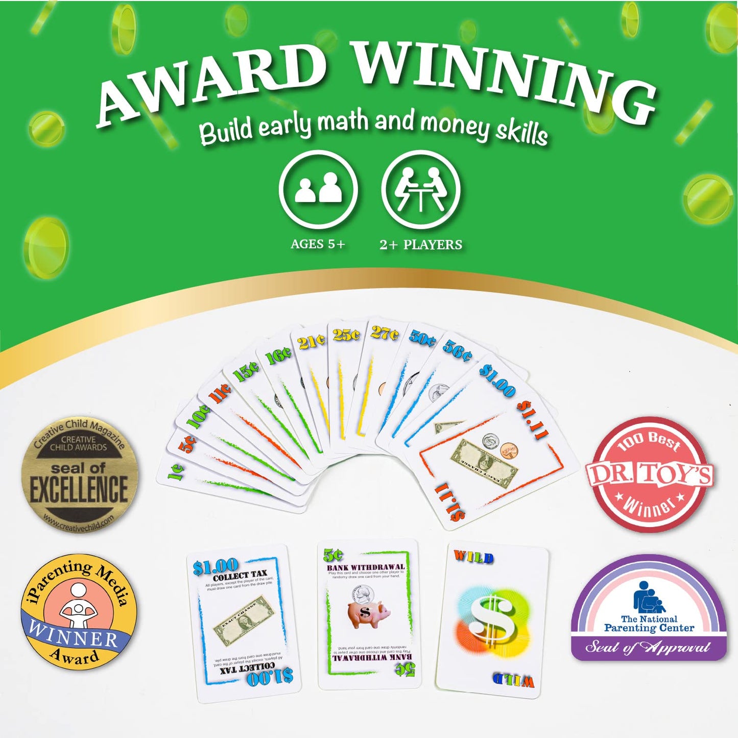 Exact Change Card Game - Educational Money Counting Game For Kids