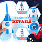 Tanlade Space Cups Bulk Plastic Rocket Shape Cups Rocket Bottles with Straws Universe Themed Party Favor Gift Supplies, Reusable