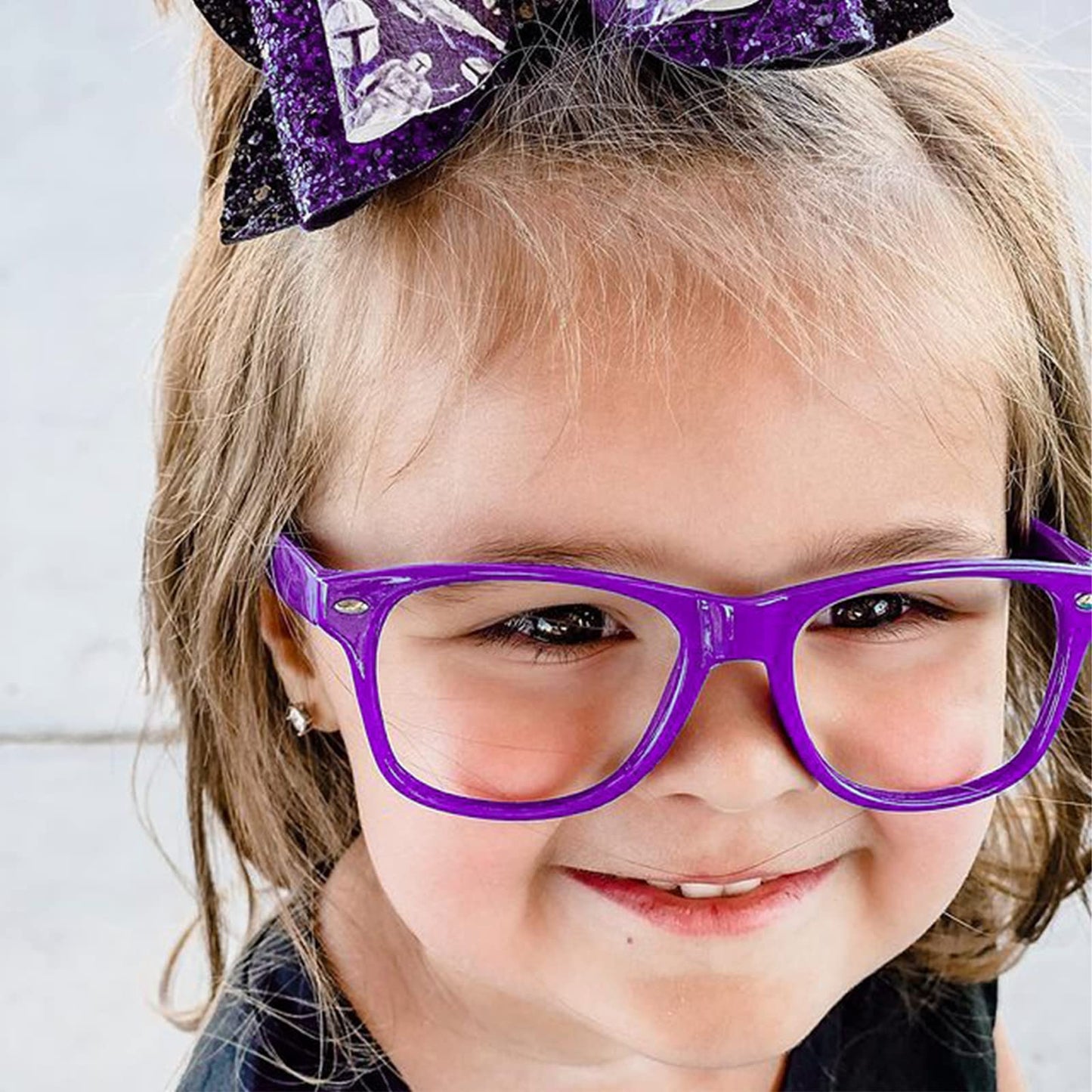 Matcheck 20 Pack Kids Costume Frame Glasses NO LENS Ultralight Square Neon Color Party Favors for Boys Girls Daily Outfit Access
