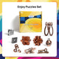 Actpo 9Pcs Puzzles Bulk Gift For Kids, Teens, And Adults Retro Wooden And Metal Unlock Interlock Brain Teaser Toys.