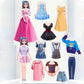 Daniel Axel Magnetic Princess Dress Up Paper Doll Pretend Play Toys,Dollhouse Magnet People Clothes Puzzles Game For 3+ Year Old