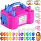 Electric Balloon Pump, Portable Dual Nozzle Balloon Blower Inflator With Balloons Tying Tools For Balloon Decoration Weddings Bi