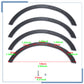 Zolikar 4PCS Stainless Steel RC Fender Flares Fender Delete Wheels for 1/10 Scale RC Crawler Car TRX4 Upgrades 2021 Bronco Acces