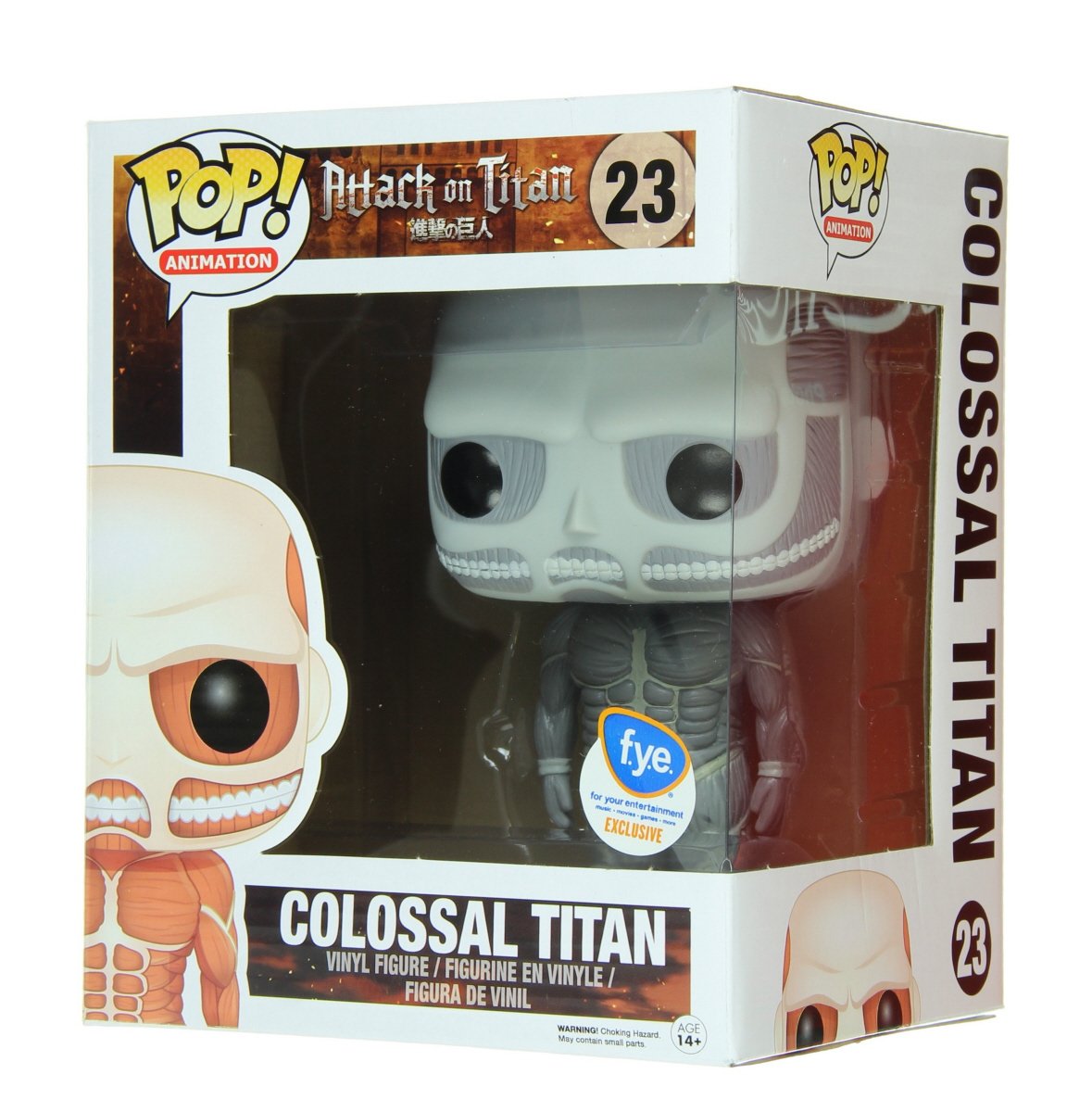Funko Pop Anime: Attack On Titan - 6'' Colossal Titan Toy Figure - Exclusive Greyscale Edition