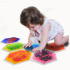 Art3D 6-Tile Hexagon Sensory Floor Tiles For Kids, Toddlers And Children, Colorful Liquid Sensory Activity Mat For Active Play A