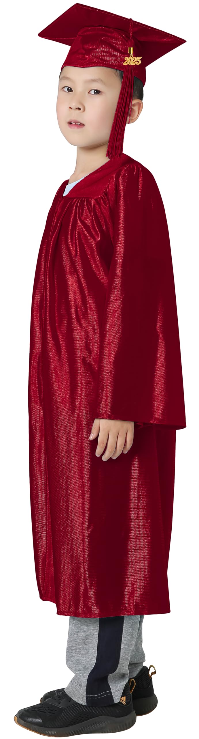 GraduatePro Kindergarten Graduation Cap and Gown Package Class of 2025 for Kids with Stole Certificate as Party Gift Maroon 30