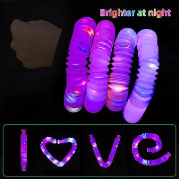 Purple 12 Pack Light Up Party Favors Supplies,Bulk Glow Sticks Bracelet,Necklace Accessories For Kids,Birthday Return Gifts Trea