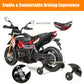 Costzon 12V Kids Motorcycle, Licensed Aprilia Electric Motorcycle Ride On Toy W/Training Wheels, Spring Suspension, Led Lights, Sounds & Music, Mp3, Battery Powered Dirt Bike For Boys & Girls, Red