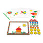 Melissa & Doug Deluxe Wooden Magnetic Pattern Blocks Set, 120 Magnets, Multi-color, 14.5 x 12.5 x 1.5, Educational Toy, Model 3590