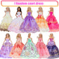 Ibayda 11.5 Inch Girl Doll With Doll Closet Wardrobe Clothes And Accessories Including Doll, Wardrobe, Mirror, Outfits, Dress, Shoes, Hangers, Handbags, Necklace, Crown And Dog (Include Doll)