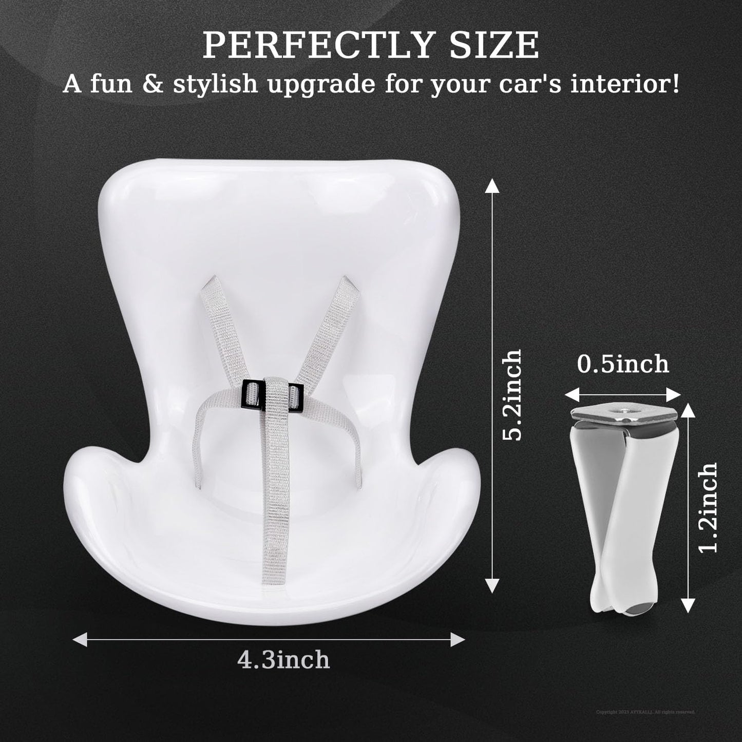 Doll car seat Compatible with Labubu, Vent Clip for 10-17cm Blind Box Toys, Secure Doll Seat with Adjustable Safety Strap & Airf