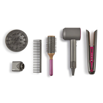 Casdon Dyson Toys - Supersonic & Corrale Deluxe Styling Set - Toy Straightener & Hairdryer With Real Function - Features Interac
