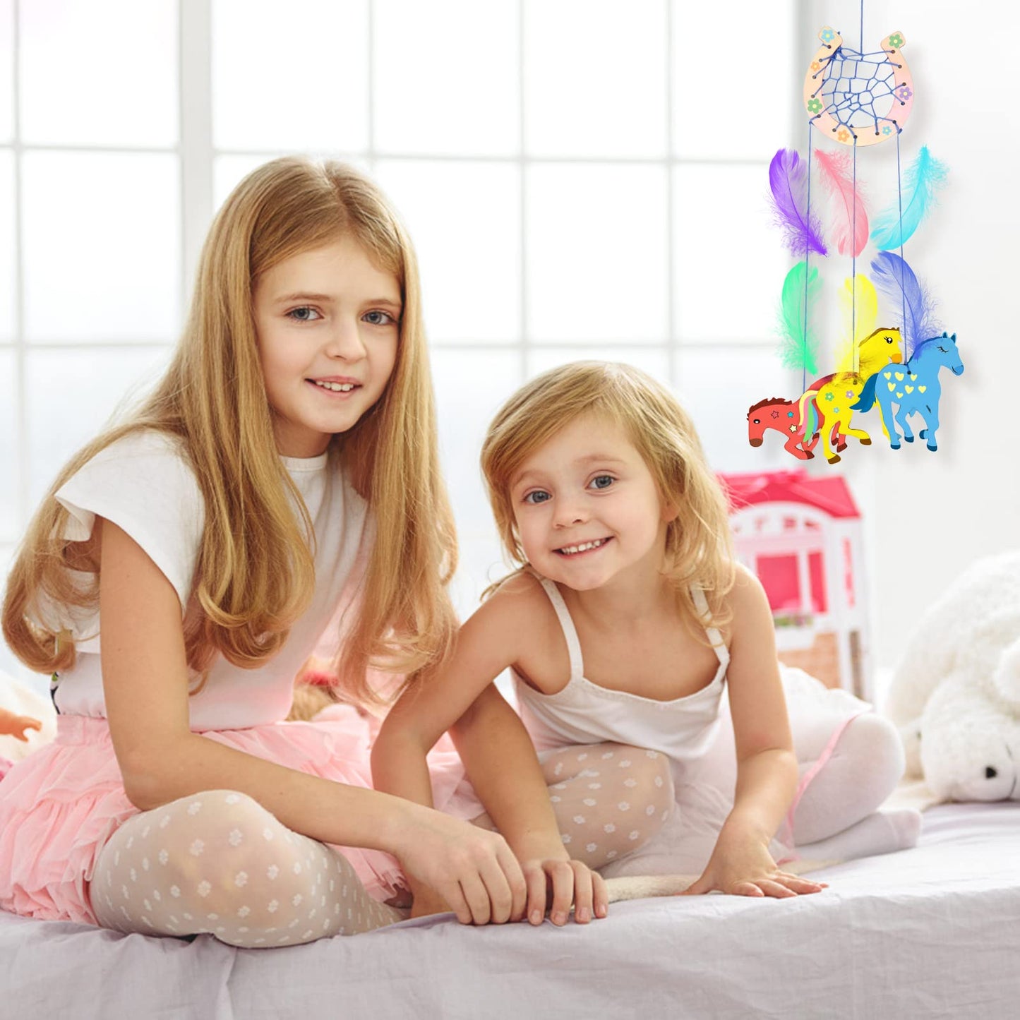 Fennoral 30 Pack Wooden Horse Craft For Kids Unfinished Wooden Cutouts Horse Horseshoes For Girls Boys Paint You Own Horse Dream