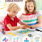 JUPITEARTH 52Pcs Water Marbling Paint Kit for Kids, Arts & Crafts, 10.64x7.68 in, 8 Colors, Perfect for Ages 3-