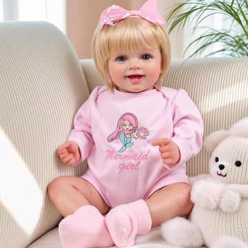Babeside Lifelike Reborn Baby Dolls Girl, 20 Inch Newborn Realistic Real Life Poseable Doll For Girls Soft Vinyl And Cloth Body With Feeding Kit Gift Box For Kids Age 3+
