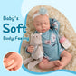 Jirachi Realistic Reborn Baby Dolls, 18-Inch Newborn Soft Body Real Life Sleeping Baby Girl, Lifelike Reborn Baby With Toy Accessories For Girls Yellow