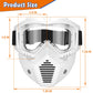 POKONBOY 2 Pack Detachable Masks, Tactical Mask with Goggles Compatible with Nerf Rival, Apollo, Zeus, Khaos, Atlas, & Artemis B