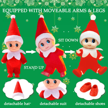 Christmas Elf Baby Dolls Tiny Elf Miniature Christmas Decorations Stocking Stuffers Elf Toys Christmas Holiday New Year Newborn