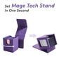 Mage Tech Commander Deck Box Lite - Card Display With Snap Card Holder & Removable Cover, Fits 100+ Single-Sleeved Cards, Ideal