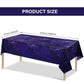 Tatuo 1 Pack Galaxy Plastic Table Cover Space Tablecloth Space Star Purple Nebula Rectangle Tablecloth Disposable Starry Night S