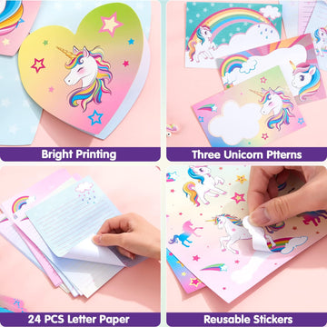 Pink Girls Stationery Set - 69 Pcs Letter Writing Paper Kit For Girls Kids Children Gifts For Girls Stationery Writing Sheets With Envelopes Greeting Cards Stickers Ballpoint Pen