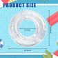 Whaline 4Pcs Inflatable Pool Floats Toys Clear Swim Tubes Rings Glitter Silver Pool Tube For Kids Boys Girls Outdoor Summer Swim