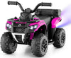 OLAKIDS Kids ATV with Spray Function, Remote Control, Storage Trunk, 6V Toddler Ride on Toy, Pink