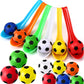 PullCrease 12 Pack Soccer Party Games Spoon Relay Race Toy Set for Teens Adults, Soccer Foam Ball and Spoon Race Game for Sports