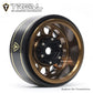 TREAL 1.0 Beadlock Wheels 12 Spokes Classic Rims (4P) for SCX24 AX24 FCX24 TRX4M 1/24 1/18 Crawler Car-Type I(Bronze)