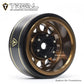 Treal Beadlock Wheels 12 Spokes Classic Rims for SCX24 AX24 FCX24 TRX4M, 1/24 & 1/18, Metal, Bronze,