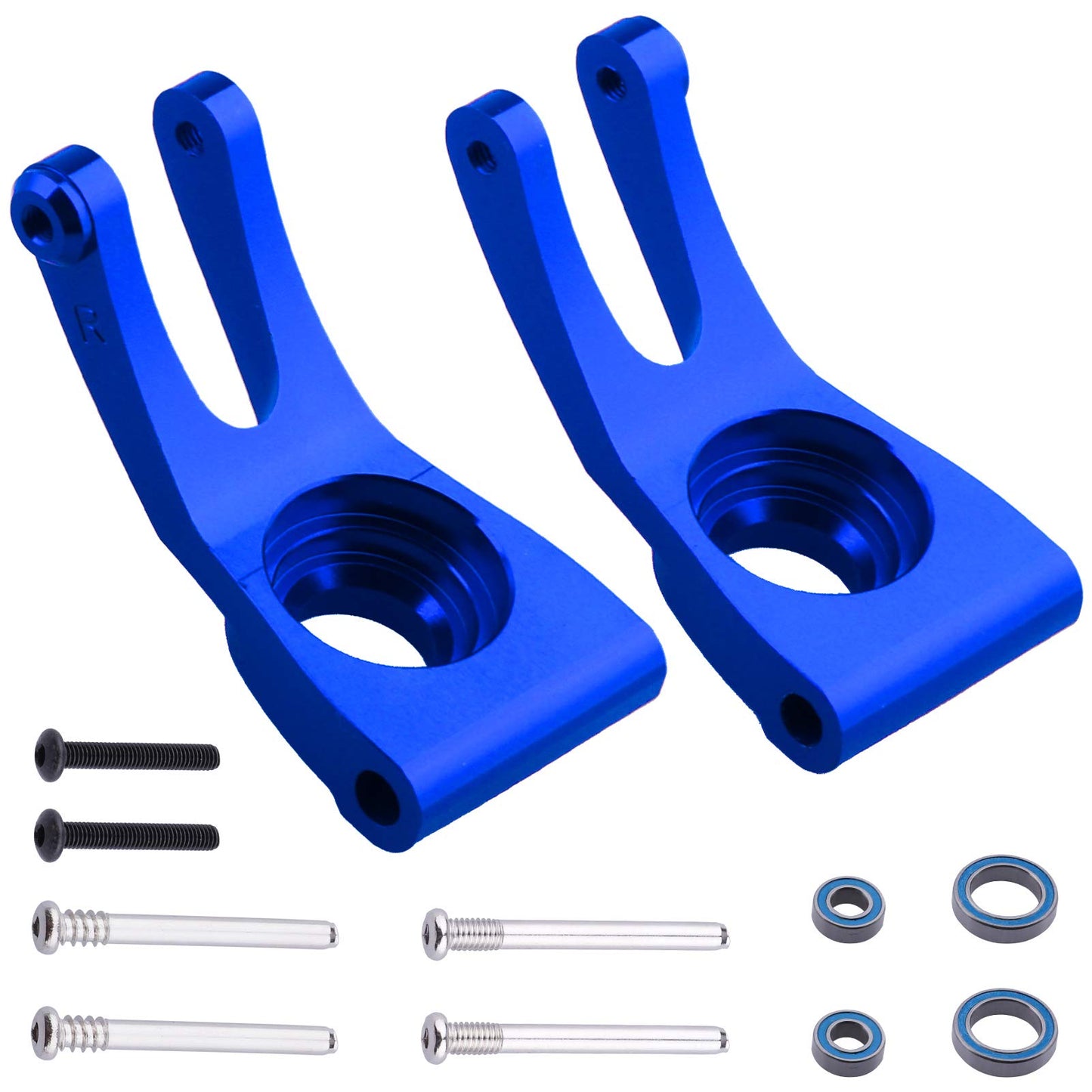 HobbyPark Aluminum Rear Hubs for Arrma 1/10 Granite 4X4,Typhon, Big Rock, Senton, Replacement of AR330467,Option Parts (Navy Blu