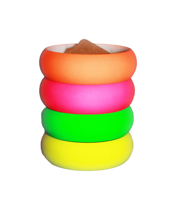 Neon Nation 4 Pack 1980S Style Costume Bracelets 1'' Soft Bangles