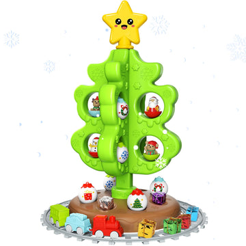 My First Christmas Tree For Kids, Toddler Christmas Tree Toy Set With Hanging Decorations Ornaments, Xmas Tree Skirt With Snowma