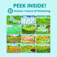 CUPKIN Dinosaur Sticker Book - 500+ Stickers, 12 Scenes & Coloring Pages, Kids Activity, Travel Essentials, Ages 2-8, Paper
