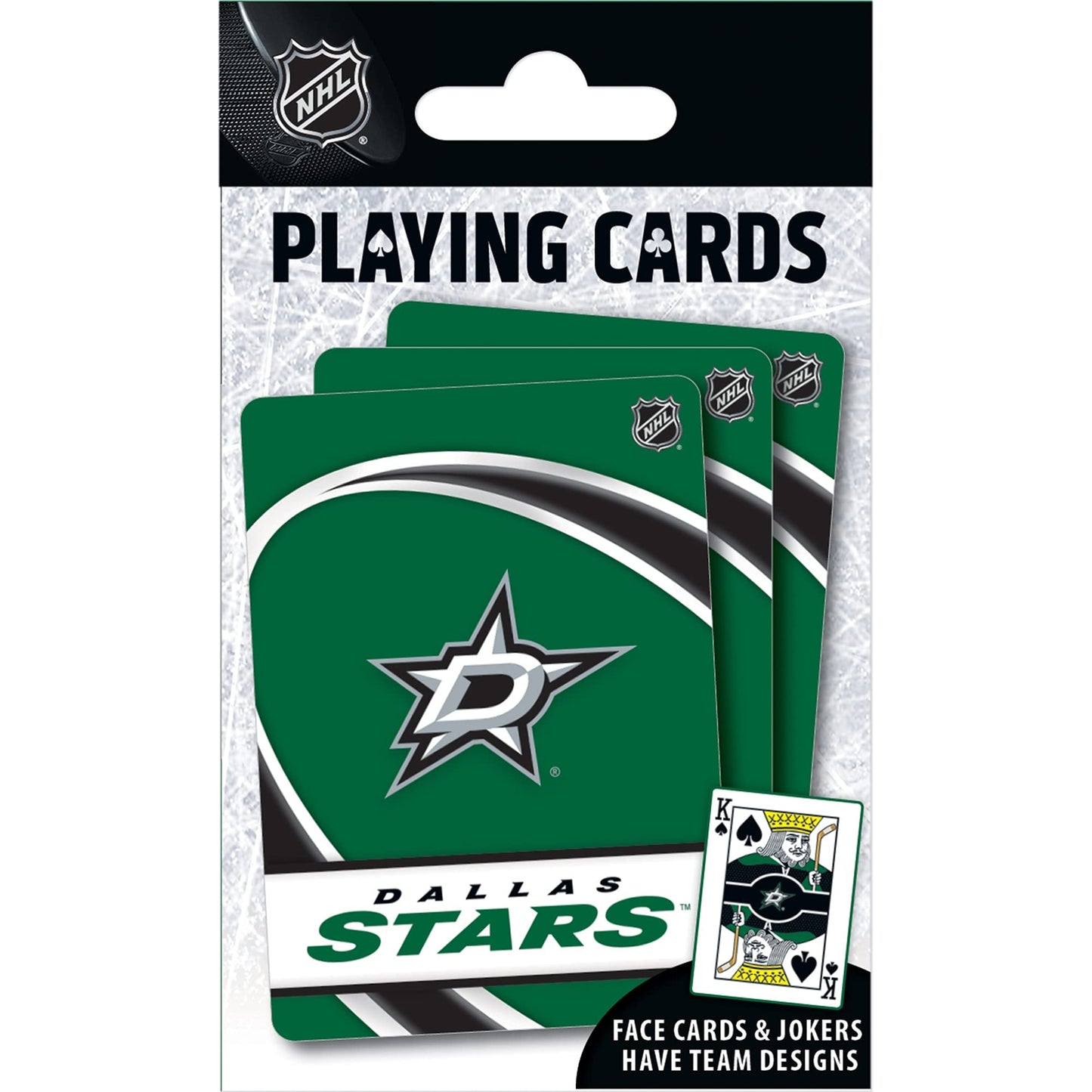 Masterpieces Family Games - Nhl Dallas Stars Playing Cards - Officially Licensed Playing Card Deck For Adults, Kids, And Family