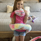 Maogolan 118 Inch Giant Stuffed Snake, Rainbow Snake Stuffed Animal Mommy With 4 Babies & 3 Eggs Plush Toy, Large Boa Constricto