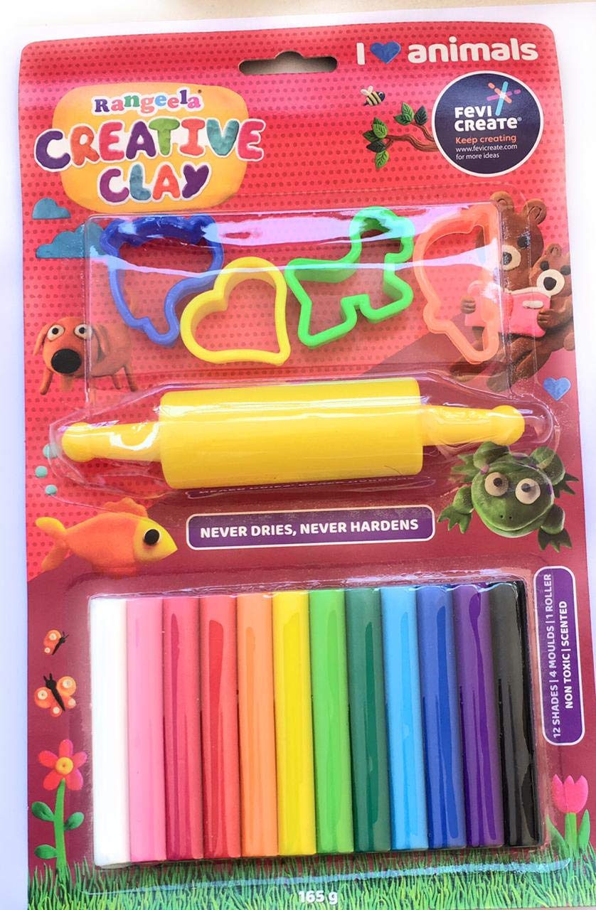 Expressionss Playthings Imagi Clay, Turtle & Rabbit Play Clay For Kids, 200Gm (Multicolor)