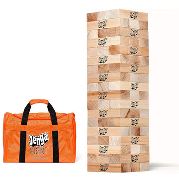 Jenga Giant Hardwood Blocks - 5ft Tall Stacking Game - Tan - Model JS7