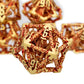 ARUOHHA Hollow DND Dice Set Golden Red 5-Headed Dragon D and D Dice with Gift Box, Dungeons and Dragons Role Playing Games 7PCS