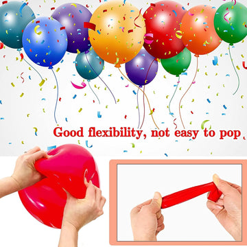 68Pcs Red Black White Latex Balloons 12 Inch With Black Red Confetti Balloons For Birthday, Wedding, Baby Shower, Graduation Pok