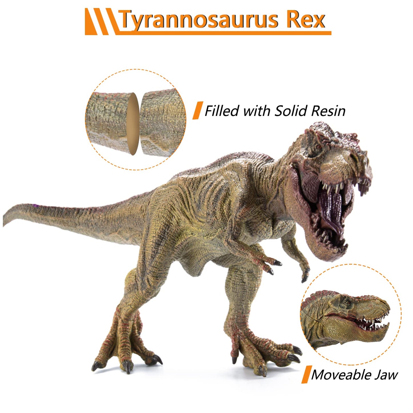2Pcs Dinosaur Set, 15.7'' Large Tyrannosaurus Rex And 12.2'' Realistic T-Rex, Educational Dinosaur Action Figure Wildlife Animal