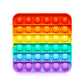Push Pop Bubble Fidget Sensory Toy - For Autism, Stress, Anxiety - Kids And Adults (Rainbow Square)