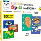 Play Panda Spell & Learn Type 2  150 Piece Spelling Puzzle  Learn to Spell 50 Three Letter Words  Beautiful Colourful Picture