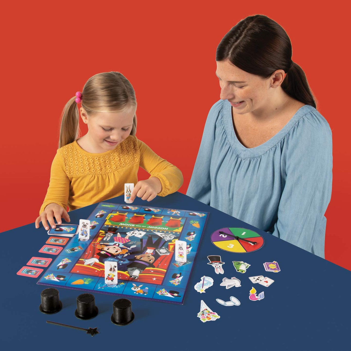 Peaceable Kingdom Hoppin' to The Show Cooperative Game, Cards, 8.98" x 12.6", Model 115383, Fun for Kids