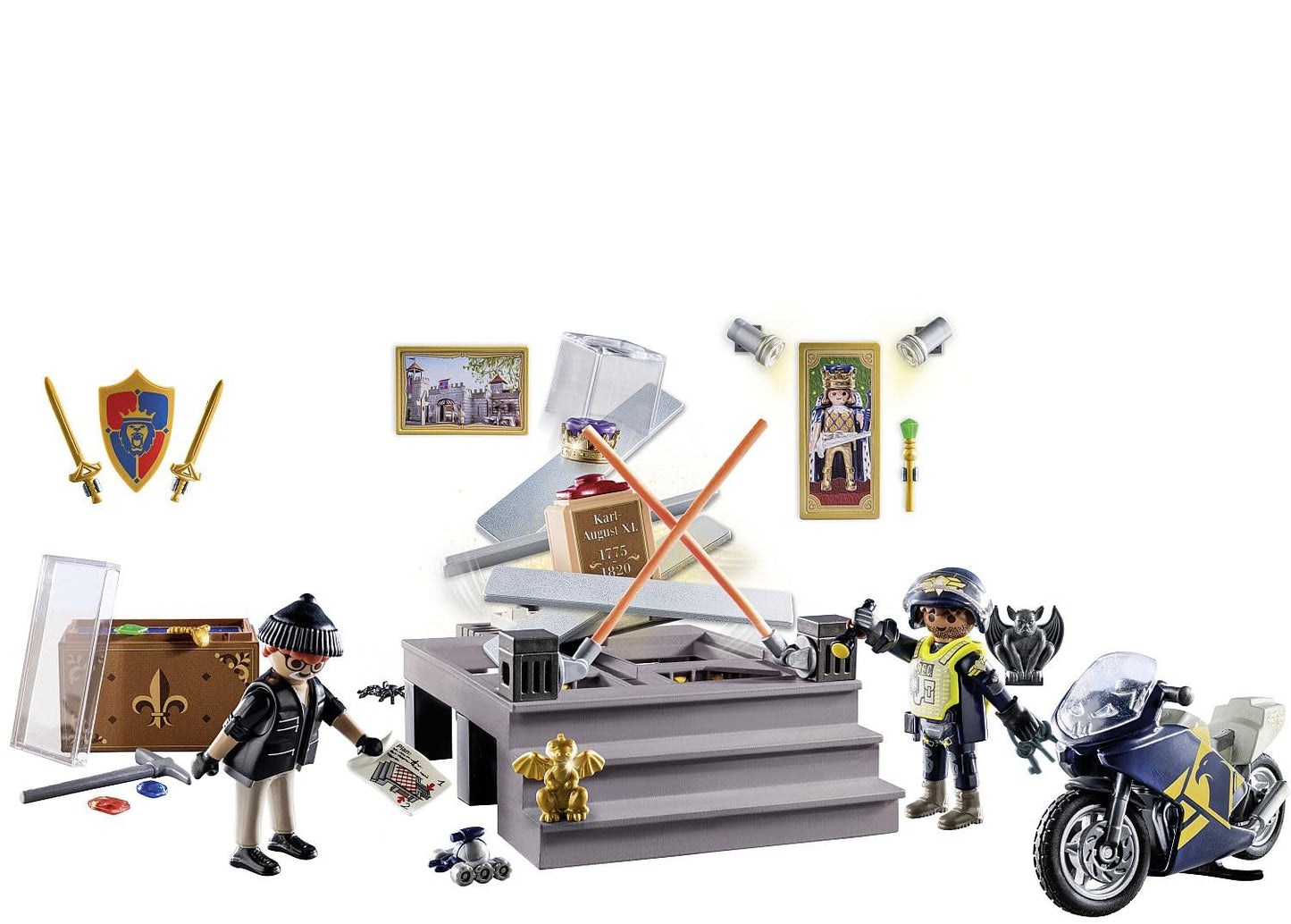 Playmobil Advent Calendar - Police Museum Theft, One Size, Multicolor, Model 71347, Plastic