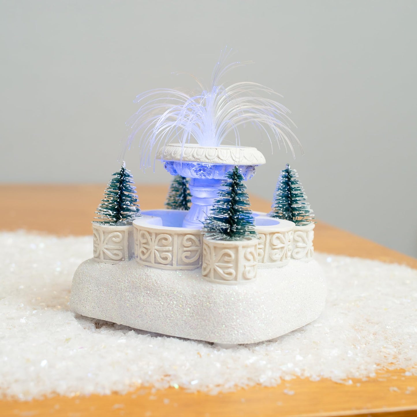 Fg Square Lightup Fountain Christmas Accessories Figurines | Christmas Village House Collection For Christmas Decorations And Gi